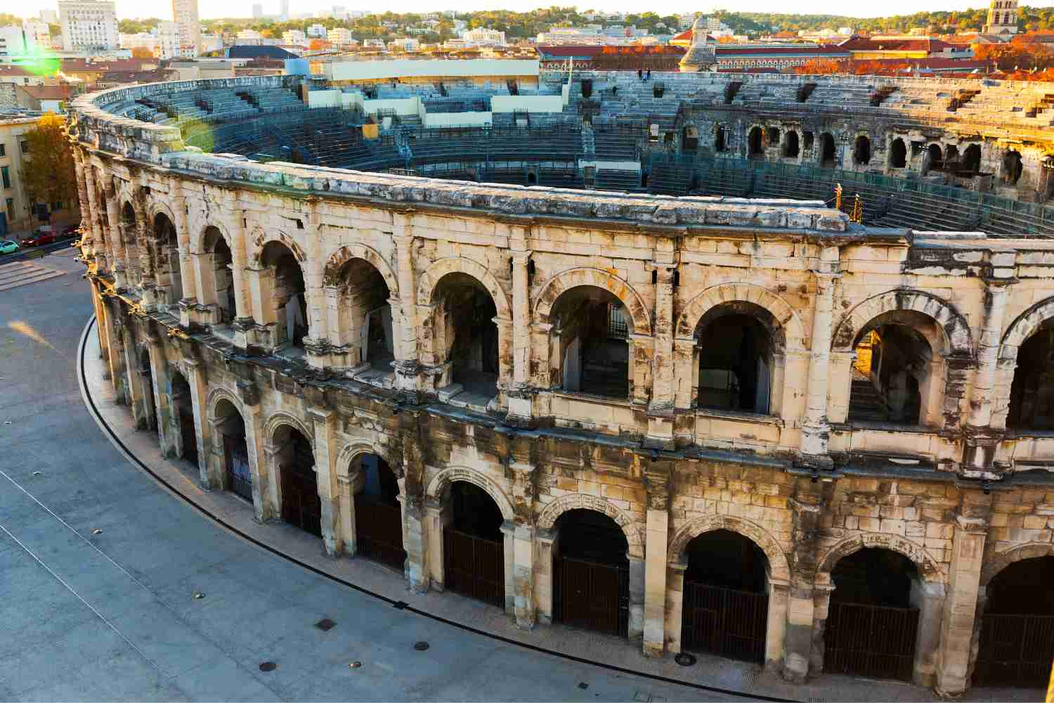 Area of Nimes amphitheatre