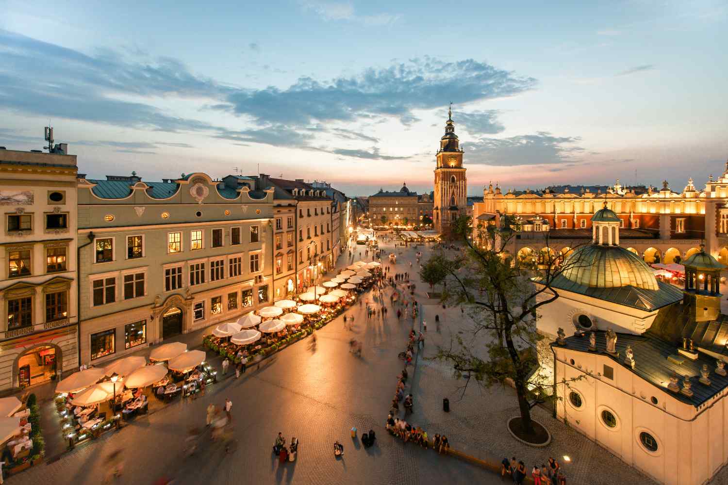 Romantic city of Krakow